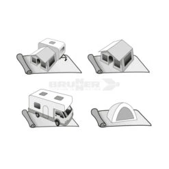 Stuoia Brunner Kinetic 250x400 -Negozio al dettaglio Brunner stuoia brunner kinetic 250x400 grammatura 400 copertura pavimento protezione campeggio tenda camper roulotte 2